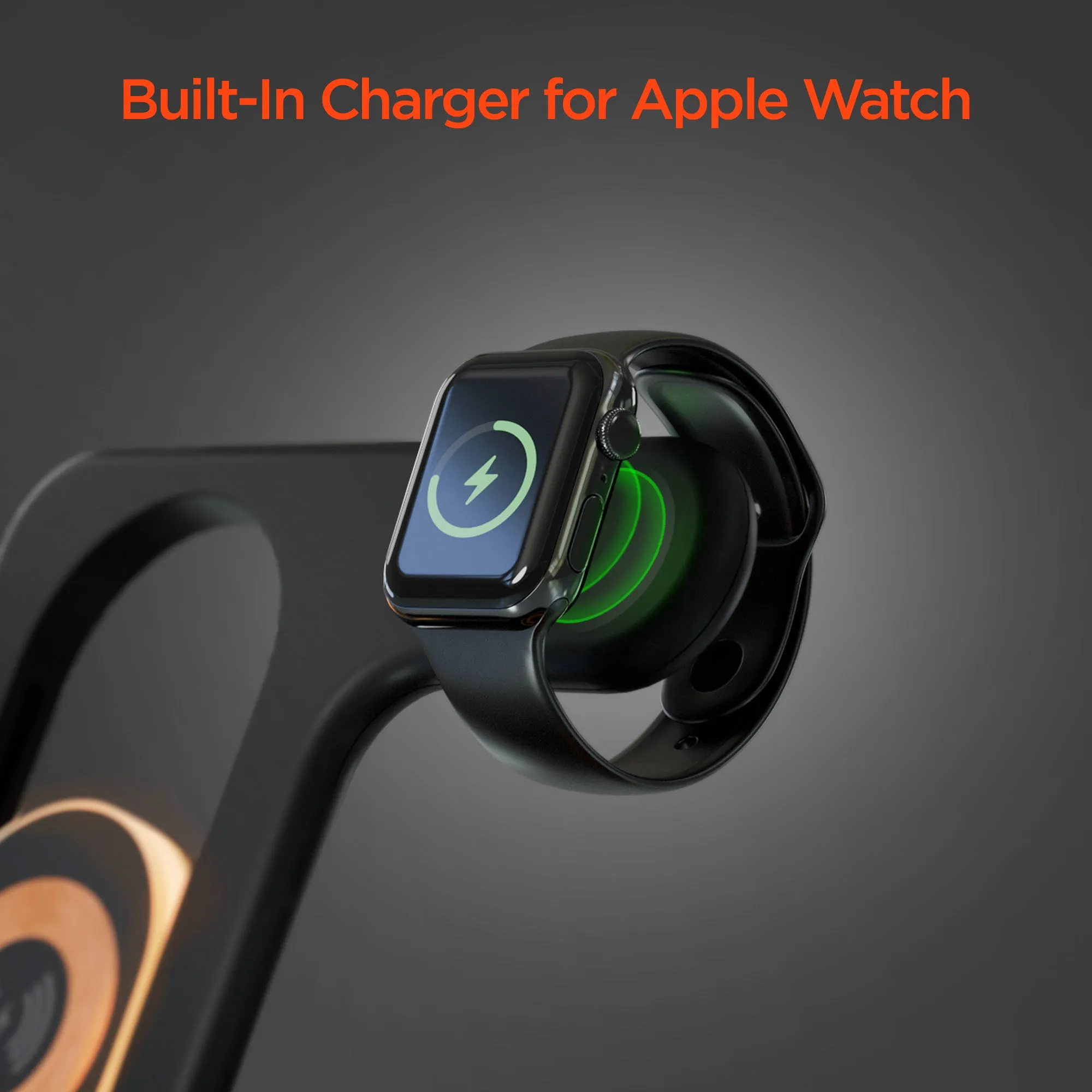 PowerFold X-Ray 4-in-1 Foldable Wireless Charging Stand with 15W Wireless Fast Charge | Black